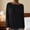 Black, variant on Dpytoraw Women's Crewneck Sweatshirt, Solid Color Long Sleeve Pullover for Fall Black L