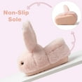 thumbnail image 5 of Drecage Toddler Boys Girls Slippers Kids Cute Bunny Plush Slippers Winter Warm House Shoes, 5 of 6