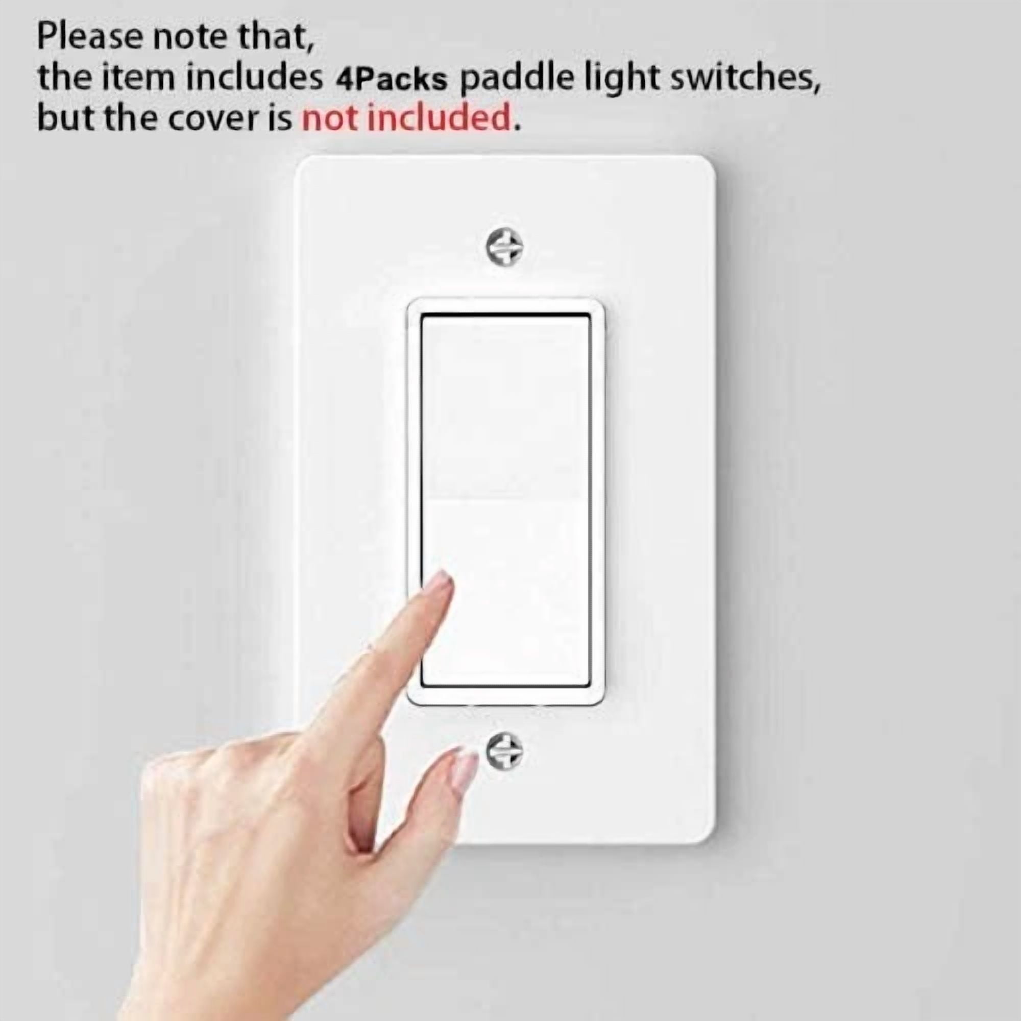 3 Way Light Switch White On/Off Rocker Paddle Switch 15A 120/277V ,Home & Office