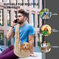 thumbnail image 2 of Dog Carrier Sling - Reversible Puppy Carrier Purse with Storage Pocket, Hand-Free Dog Sling Carrier for Carry Small Dogs and Cats, Travel Safety Harness, Dog and Cat Harness (Apricot), 2 of 14