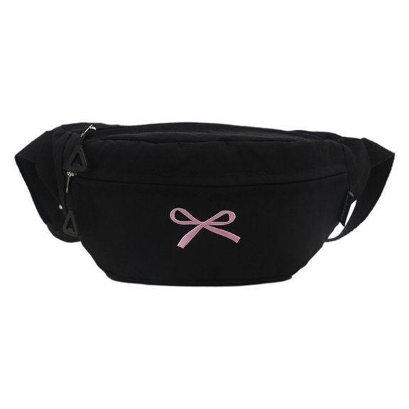 Trendy Bows Embellished Crossbody Purse Multiple Pockets Customizable Strap