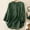 Green, variant on Nrmvnmi Womens Oversized Cotton Linen Shirts Blouses Casual Spring Summer Loose Crew Neck Button Up Long Sleeve Shirt Tunic Tops Mothers day Gifts for Wife