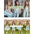 thumbnail image 5 of Arshiner Girls Sundress Button Design Summer Casual Dresses Sleeveless Dresses, 5 of 6
