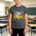 thumbnail image 2 of Toddler Boys Short Sleeve Shirts Tee Summer T-Shirts Casual Print Tee Loose Fit Round Neck Top for Back To School Clothes Size 4-5T, 2 of 4