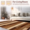 thumbnail image 2 of ODIKA 6'x9' Machine Washable Non-Slip Area Rug, Rustic Fire Resistant Hearth High Traffic Rug, Brown, 137701, 2 of 7