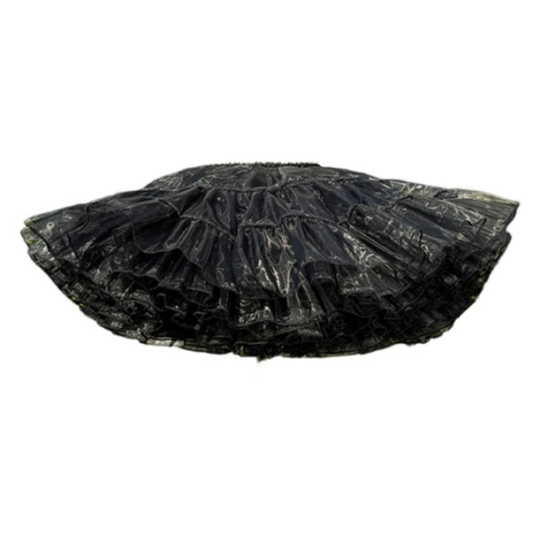 Falda de enagua para mujer debajo de los vestidos por encima de la rodilla, medias enaguas de tul, tutú y crinolina Longitud 40cm