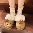 thumbnail image 4 of Sanrio-Zapatillas de felpa de Hello Kitty para mujer, pantuflas planas antideslizantes para el hogar, cálidas y cómodas, con dibujos animados, Kawaii Y2K, para invierno, 4 of 5
