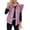 Pink, variant on Women Plaid Sleeveless Vest Lightweight Cotton Padded Vest Autumn Winter Jacket