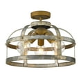 thumbnail image 5 of Golden Lighting Bavaria 3-Light Semi-flush in Colonial Steel, 5 of 6