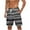 Dark Gray, variant on Men's Breathable Striped Board Shorts with Pockets Lightweight Beachwear with Drawstring Waist for Resort Vacations Black M