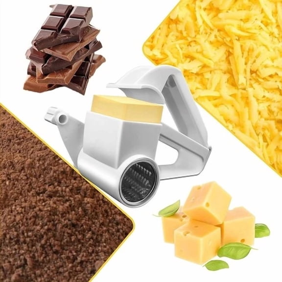 PURELY- Garden Rotary Cheese Grater, Handheld Rotary Cheese Grater, Small Cheese Grater