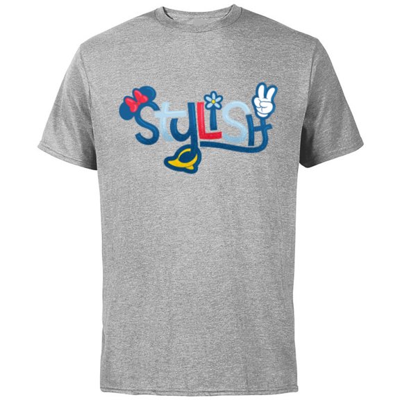 Disney Mickey and Friends Minnie Mouse Stylish - Short Sleeve Cotton T-Shirt for Adults - Customized-Athletic Heather