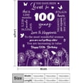 thumbnail image 3 of 100th Birthday Gifts for Women Blanket Happy 100 Year Old Birthday Gifts Ideas for Best Grandma Wife Mom Sister Friend Throw Blankets 50x60, 3 of 6