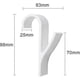 thumbnail image 2 of 6 Pieces Universal Towel Radiator Hook - Plastic, White, 2 of 5