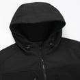 thumbnail image 5 of Mens Windbreaker Zipper Multi Pocket Stand Up Collar Solid Color Stormtrooper Black XL Windbreakers for Men, 5 of 8