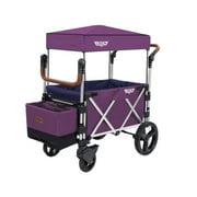 Keenz 7S Push Pull Toddler Kids Wheeled Stroller Wagon with Canopy, Purple