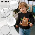thumbnail image 7 of Xoenoiee Cat Paw Print Long Sleeve Sweatshirts for Girls Toddler Crew Neck Pullover Tops with Ruffle Sleeves Graphic Sweaters Outfits, Size 5-6 Years, 7 of 7