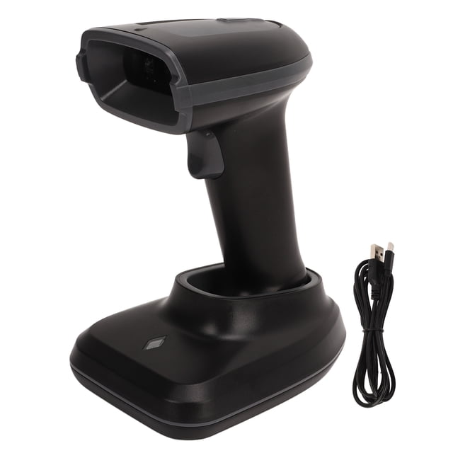Escáner de código de barras inalámbrico con base 2.4G Lector de código de barras Bluetooth Pistola de escaneo de código QR Batería incorporada