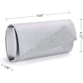 thumbnail image 2 of Women Satin Rhinestones Evening Bags Prom Bridal Clutch Purse Cross Body With Detachable Chain Strap, 2 of 7