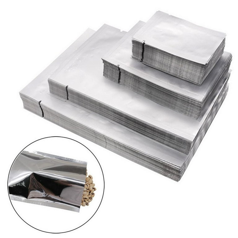 100PCS Waterproof Food Grade Saran Wrap Silver Heat Seal Bag