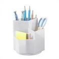 thumbnail image 6 of Clearance Office&Craft&Stationery under $5,360° Rotating Pen Holder 3 Grid Pen Holder Holder Office Supplies Storage Desktop Arrangement Cute Pencil Cup Pot For Home Office, 6 of 8