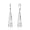 SilverA, variant on French Leverback Hammer Square Bar Long Drop Earrings, 925 Sterling Silver, 14K Gold Plated