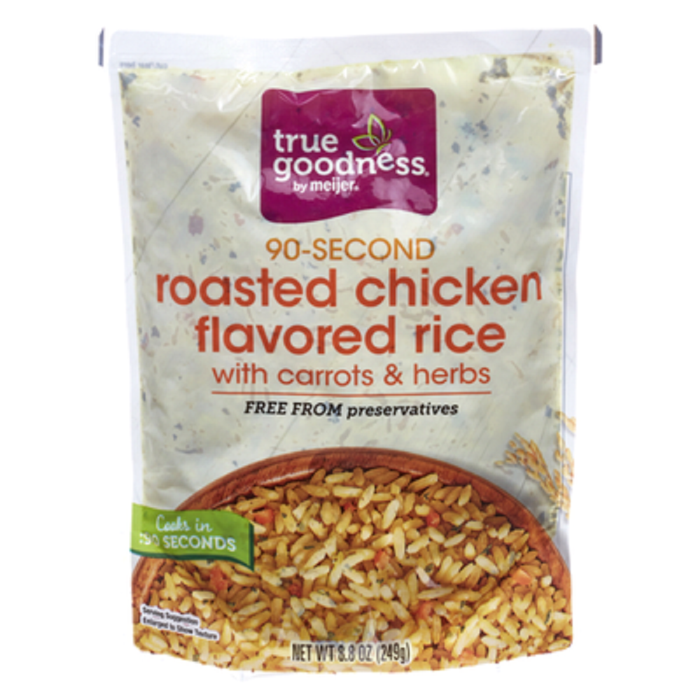 True Goodness 90 Second Roasted Chicken Flavored Rice, 8.8oz (Pack of 6