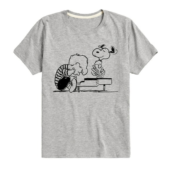 Peanuts - Schroeder Snoopy - Toddler & Youth Short Sleeve Graphic T-Shirt
