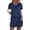 Navy Blue Sky, variant on Ekouaer Women's Pajama Sets Short Sleeve Pjs 2 Piece Top and Shorts Sleepwear Comfy Soft Lounge Sets with Pockets