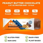 PROBAR - PROTEIN Bar, Peanut Butter Chocolate, 20g Plant-Based Protein (12 Count)