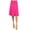 Hot Pink, variant on Women's Casual Foldable High Waist A-Line Midi Skirt with Stretch Fabric