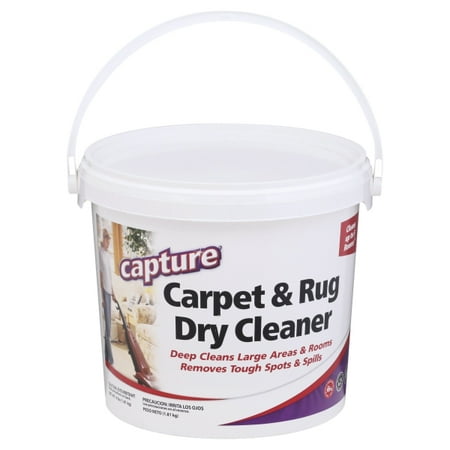 Capture Carpet Dry Cleaner Powder 4 Pound - Resolve Allergens Stain Smell Moisture from Rug Furniture Clothes and Fabric, Mold Pet Stains Odor Smoke and Allergies