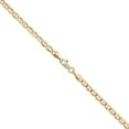 thumbnail image 3 of KoolJewelry Real 14k Yellow Gold Bar Station Mariner Link Necklace for Men and Women (24 inch), 3 of 7