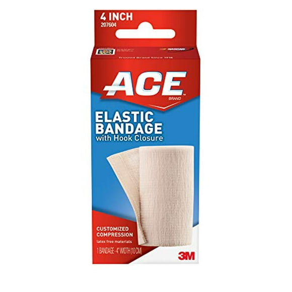 ACE Elastic Bandage with Hook Closure, 4 Inch