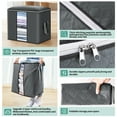 thumbnail image 3 of Clothes Storage 4PCS Storage Bags for Clothes Closet Organizers 90L Large Capacity with 3 Layer Fabric Storage Bags for Blankets, Comforters and Bedding, 3 of 11