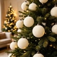thumbnail image 6 of Yhmxh 6 Pcs Velvet Christmas Ball Ornaments, 3.15 Inch Flocked Christmas Tree Decor Balls, Soft Plush Xmas Hanging Baubles Set for Christmas Tree, Wreath, Holiday Indoor Home Party Decoration, 6 of 6