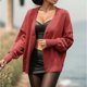 thumbnail image 2 of Gibobby Cárdigan mujer Suéter ligero para mujer ropa de punto(Rojo,XG), 2 of 4