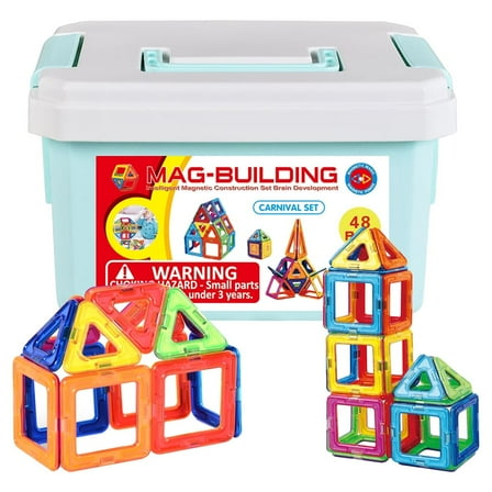 Zummy Mag-Building Brain Development Magnetic Toy Set, 48 Pieces