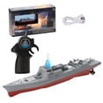 thumbnail image 3 of Modelo de barco de juguete para niños, destructor eléctrico, crucero, lancha rápida, juguete de piscina, regalo para niños, E65D, 3 of 4