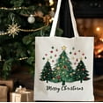 thumbnail image 2 of Christmas Tote Bag, Christmas Canvas Tote Bags Gifts for Women Girls, Winter Reusable Grocery Shopping Bag (D), 2 of 6