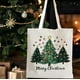 thumbnail image 1 of Bolsa de lona navideña | Bolsa reutilizable para regalos y compras | Tamaño grande: 58 x 39 cm | Colores verde, rojo y blanco | Ideal para fiestas y viajes diarios, 1 of 5