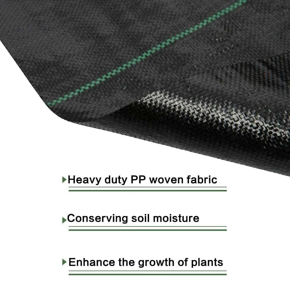 Heavy Duty Weed Barrier Landscape Fabric for Outdoor Gardens, Gardening Fabric Mat Black Heavy Duty Garden Cloth