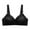 Black, variant on Women's Ribless Jacquard Comfort Bra - Large Strap, Four Design, Nylon/Spandex, 36-46 Sizes, Casual/Daily Use