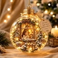 thumbnail image 5 of Christmas Decorations Illuminated Scripture Keepsake Ornament Lighted Bible Verse Decor for Christmas Tree Tabletop Home Religious Gift, 5 of 7