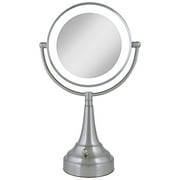 Zadro Lighted Makeup Mirror 10X Magnification LED 11" Dia Makeup Mirror with Lights and Magnification C Battery Operated