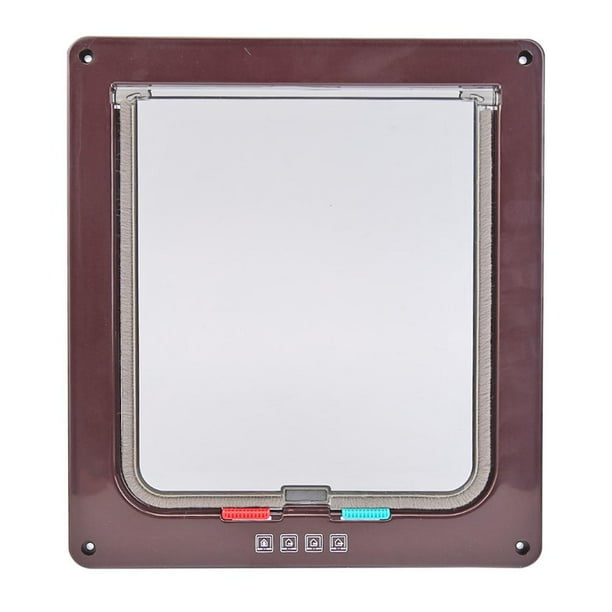 Jinnoda 4 Way Lockable Dog Cat Security Flap Door Kitten Puppy Pets