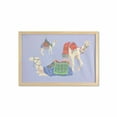 thumbnail image 1 of Egyptian Print Wall Art with Frame, Cartoon of Camels with Rugs Indigenous Animal, Printed Fabric Poster for Bathroom Living Room, 35" x 23", Multicolor, by Ambesonne, 1 of 2