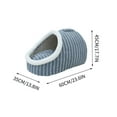 thumbnail image 3 of Moocorvic Cave Cat Beds,Cat Beds for Indoor Cats,House Tent Small Pets with Soft Removable Washable Cushioned Pillow,Navy,L, 3 of 5