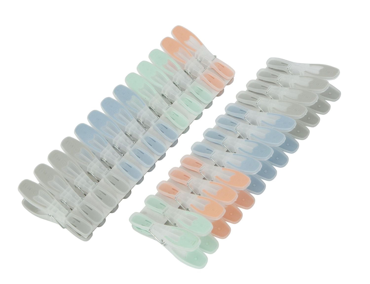 Mainstays 26PK CLOTHESPINS, Sturdy Non Slip Wide Open Plastic Clothespins for Air Drying Clothes 26 Pack Sorted with 4 Colors, Single pcs size: 84mmL*19mmW;