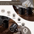 thumbnail image 6 of Vesteel Coffee Cups Set of 4, 14oz Ceramic Mugs Set with Handles, Porcelain Mug for Latte Tea Beer Hot Cocoa, Dishwasher & Microwave Safe, Matte Black, 6 of 8